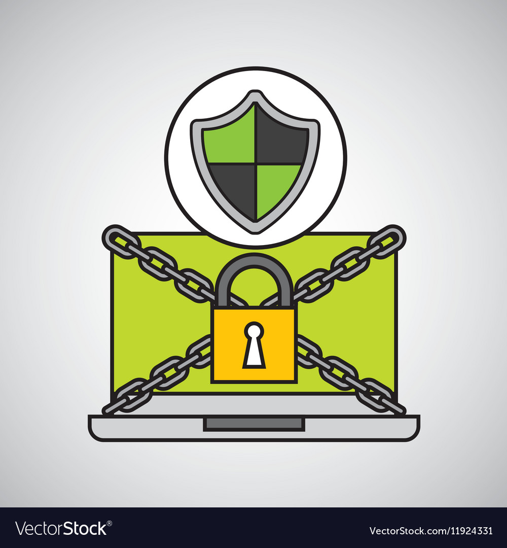 Shield protection security internet technology Vector Image