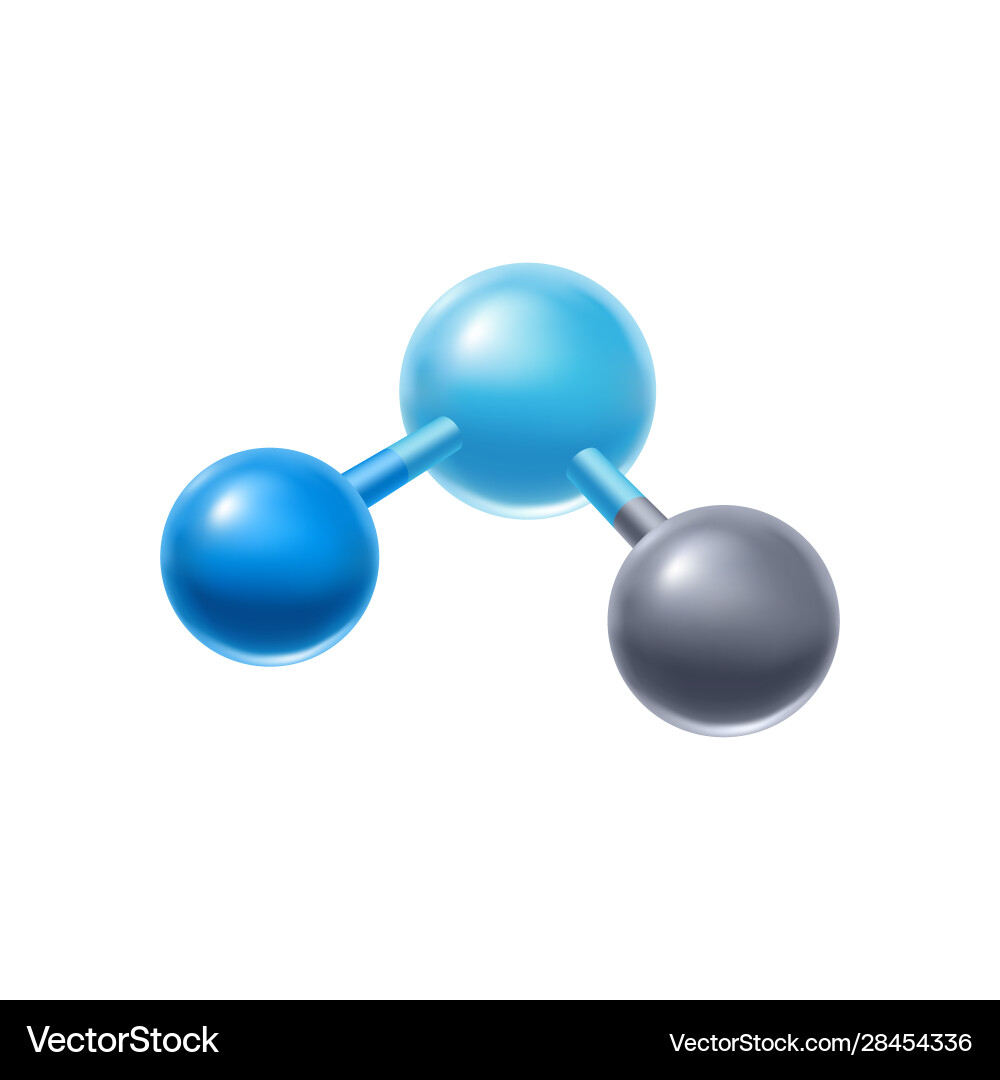 Abstract molecule or atom Royalty Free Vector Image