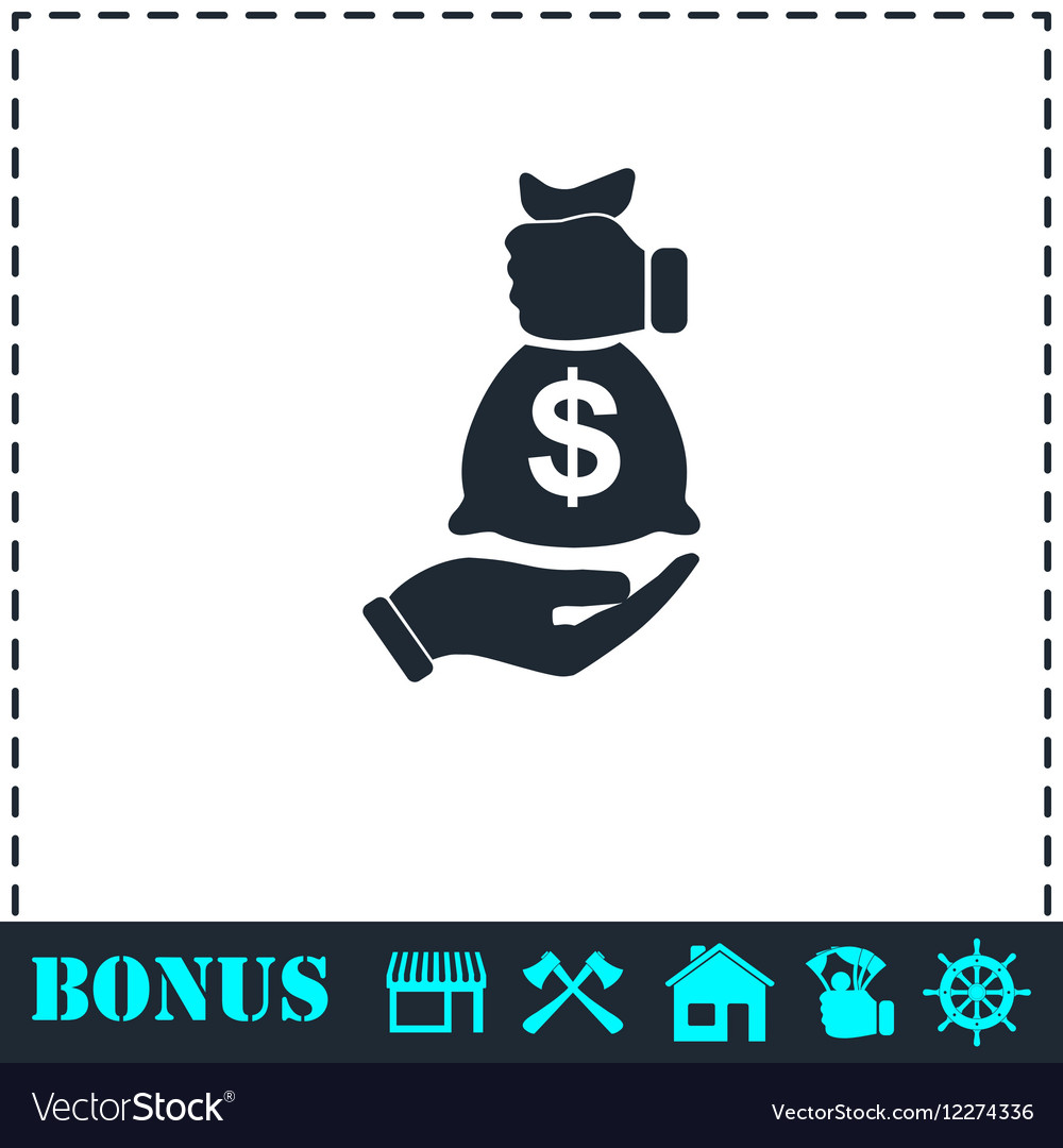 Bribe icon flat Royalty Free Vector Image - VectorStock