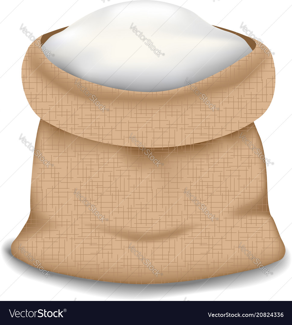 Flour Bag Icon Realistic Style Royalty Free Vector Image Flour Bag Icon Realistic Style Vector Image