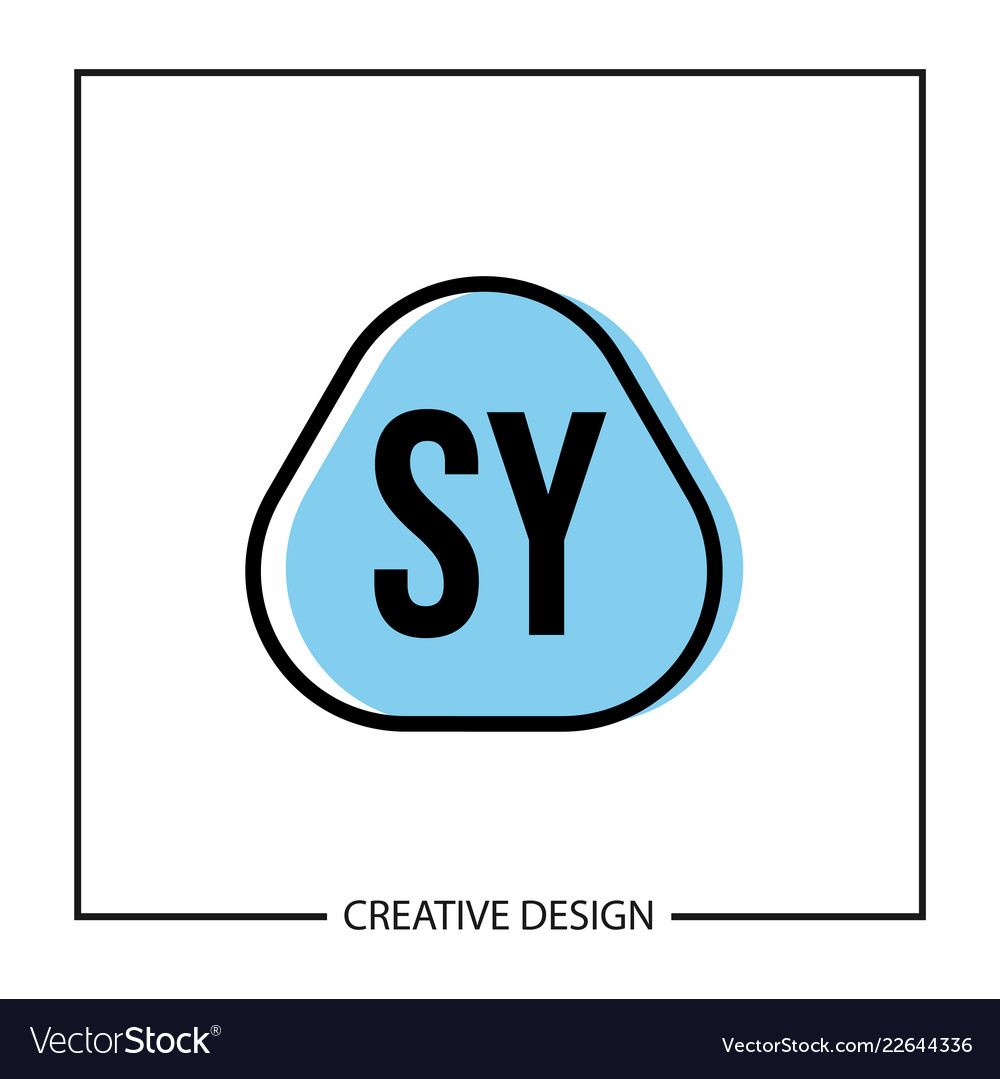 Initial letter sy logo template design