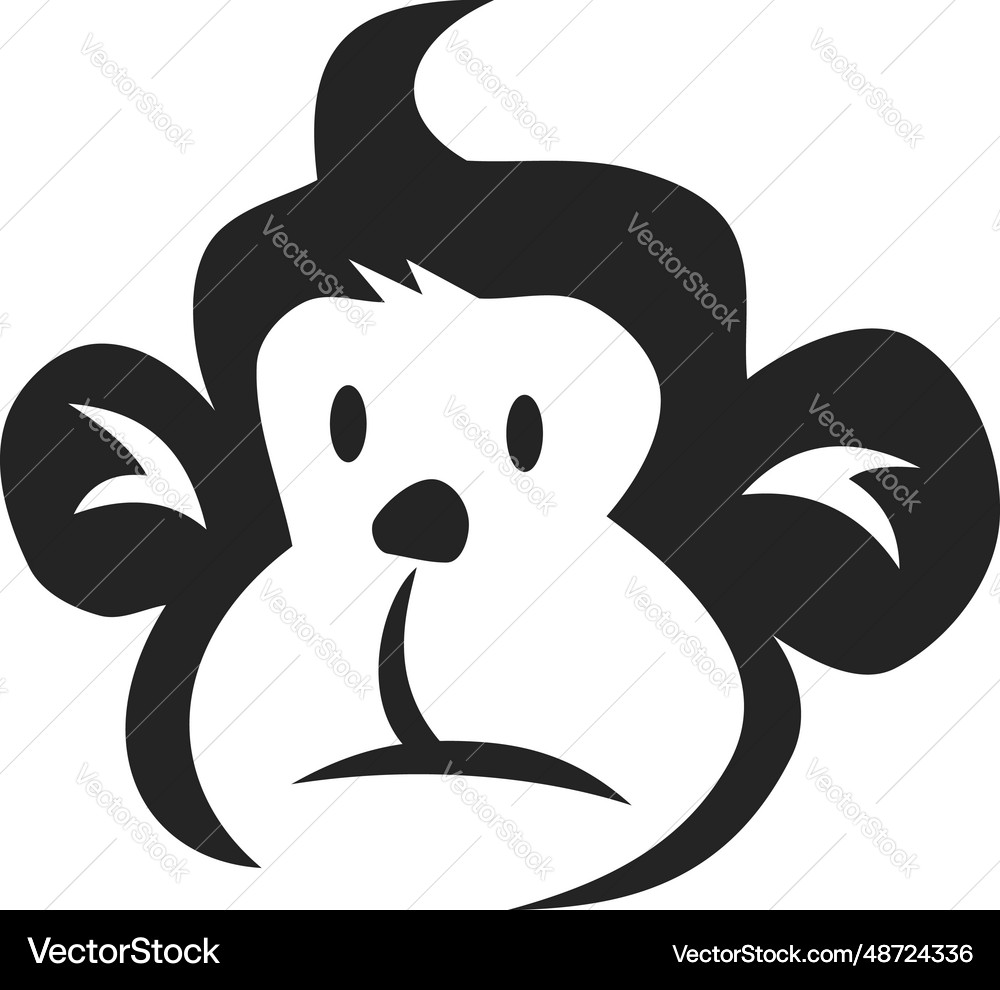 Monkey logo template isolated brand identity icon Vector Image