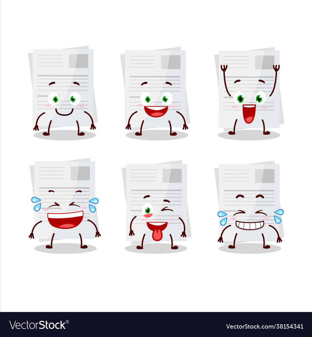 Cartoon character essay paper with smile Vector Image Cartoon character essay paper with smile Vector Image