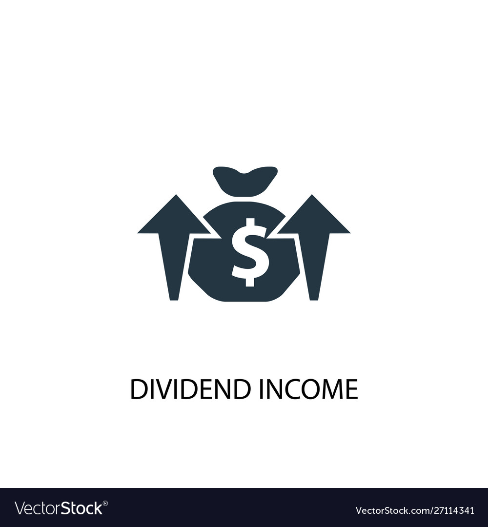 Dividend income icon simple element