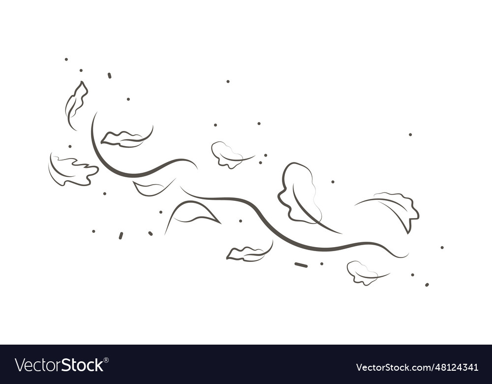 Outline drawing of a breath windwind blow set