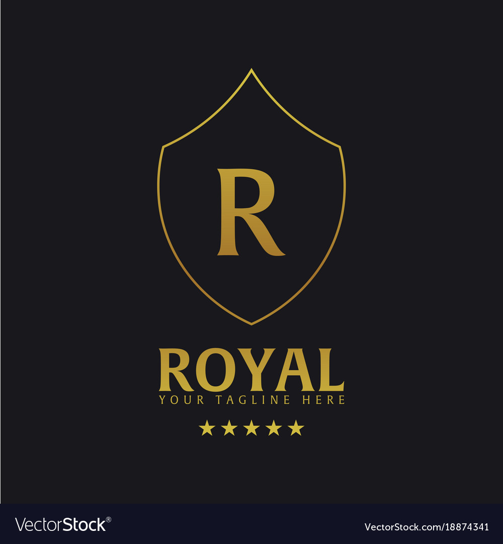 Royal hotel logo and emblem Royalty Free Vector Image