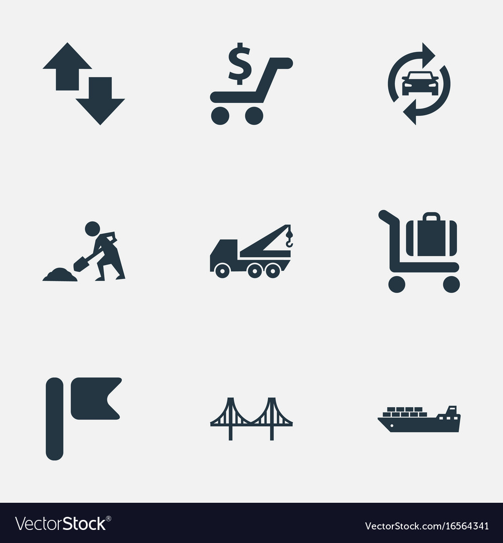 Set of simple city icons