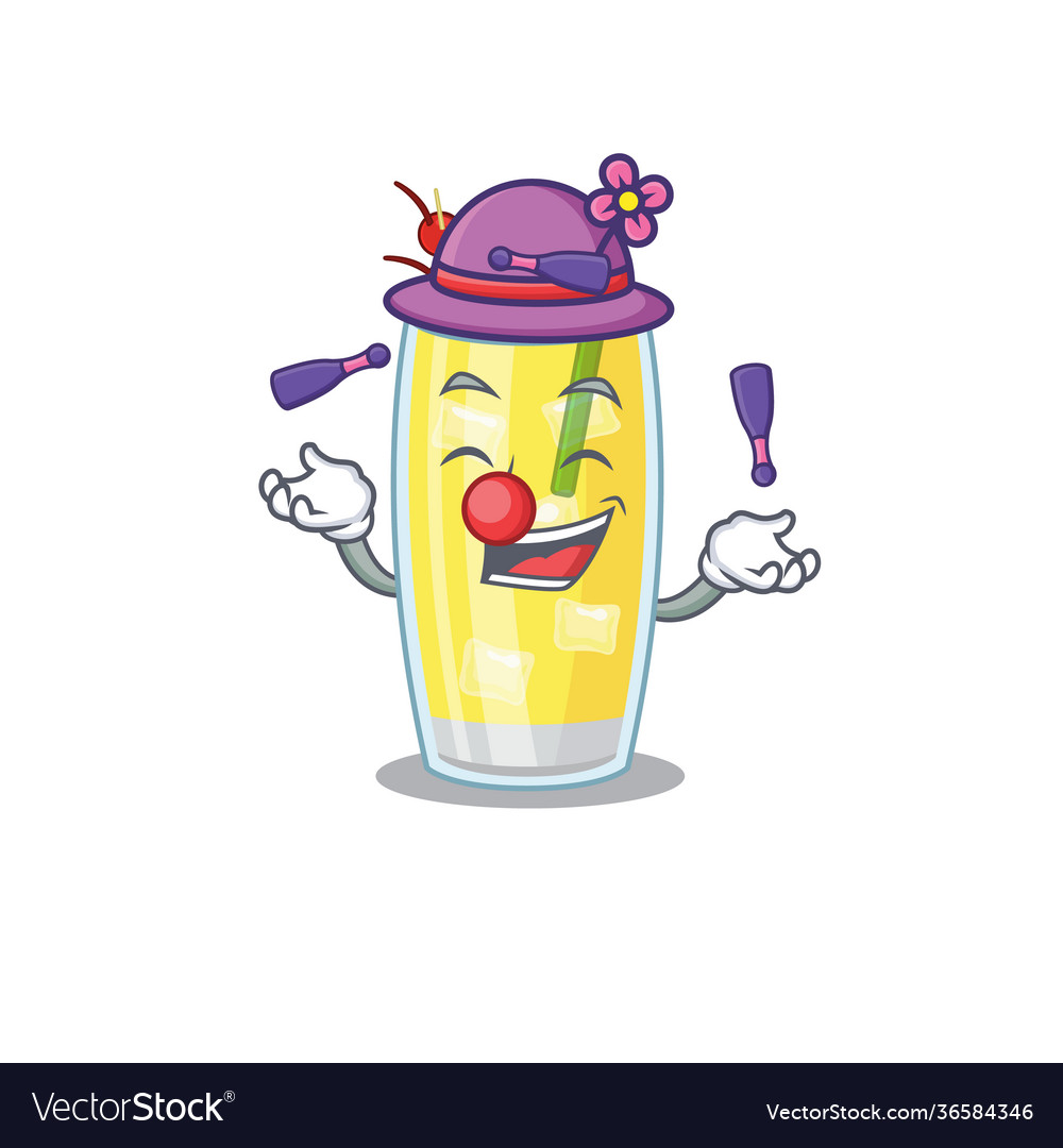 A pina colada cocktail cartoon design style