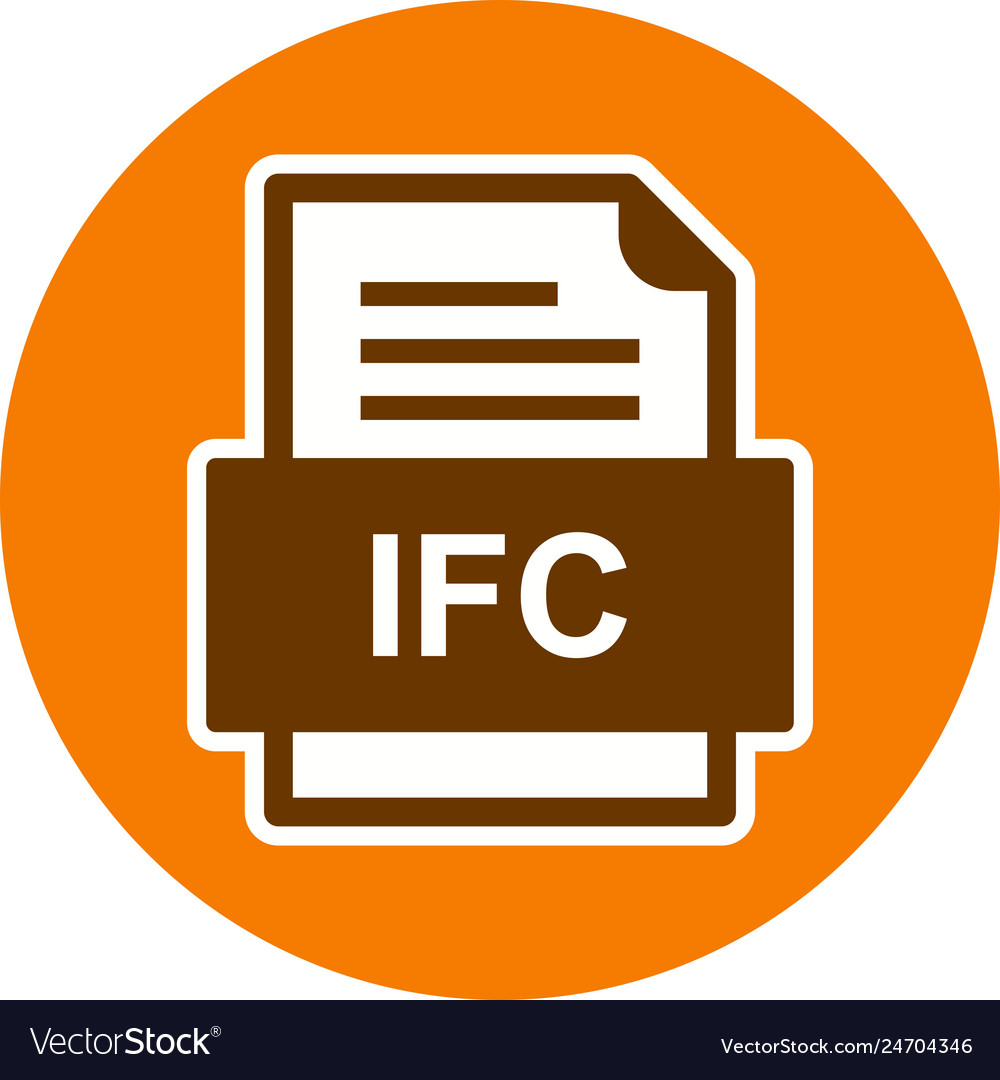ifc-file-document-icon-royalty-free-vector-image