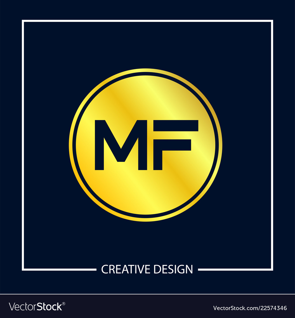 Initial mf letter logo template design