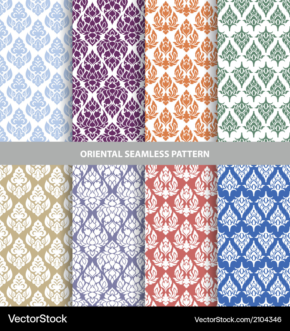 Oriental seamless pattern eps10 Royalty Free Vector Image