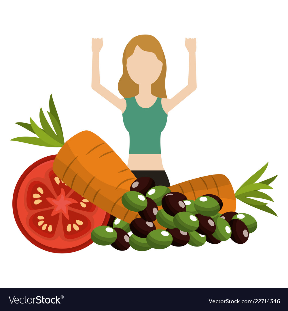 Vegetable healthy diet Royalty Free Vector Image