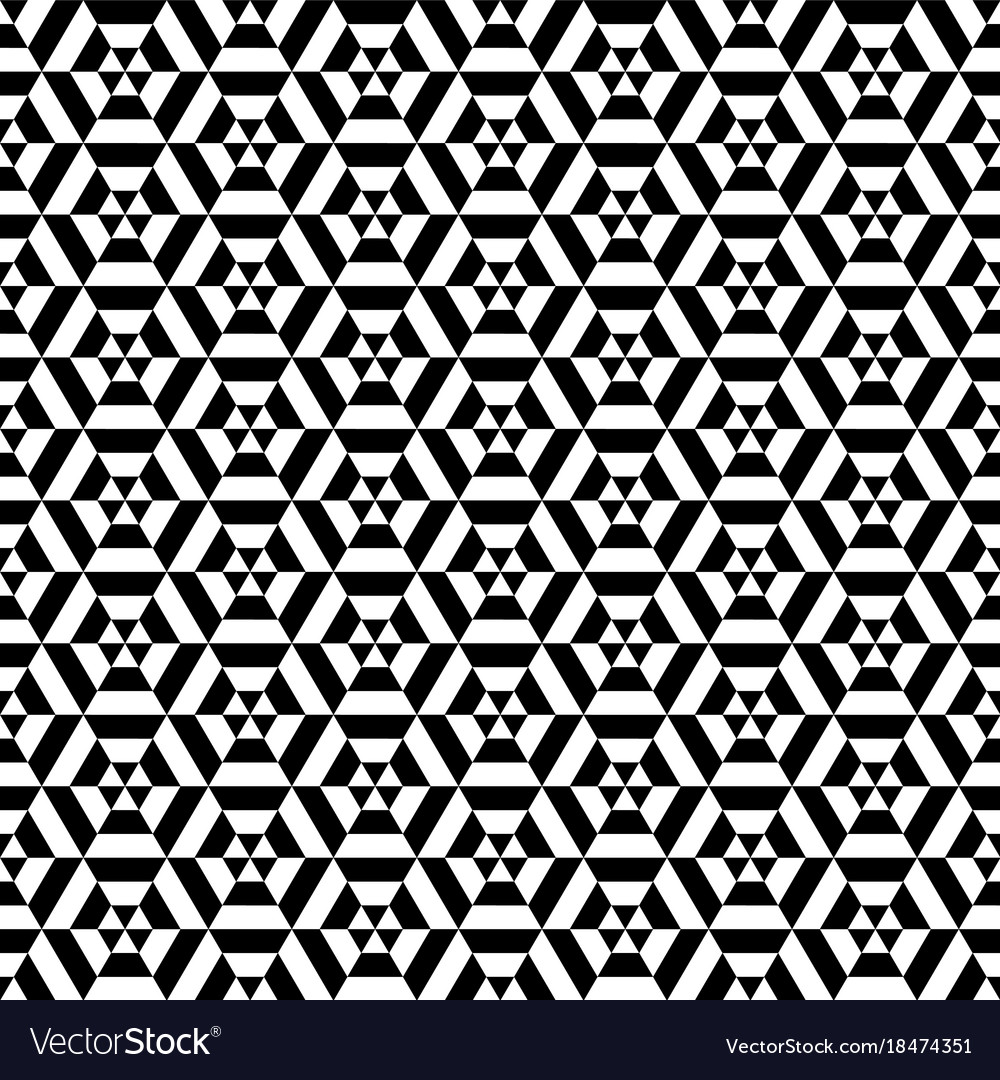 Black and white geometric seamless pattern Vector Image