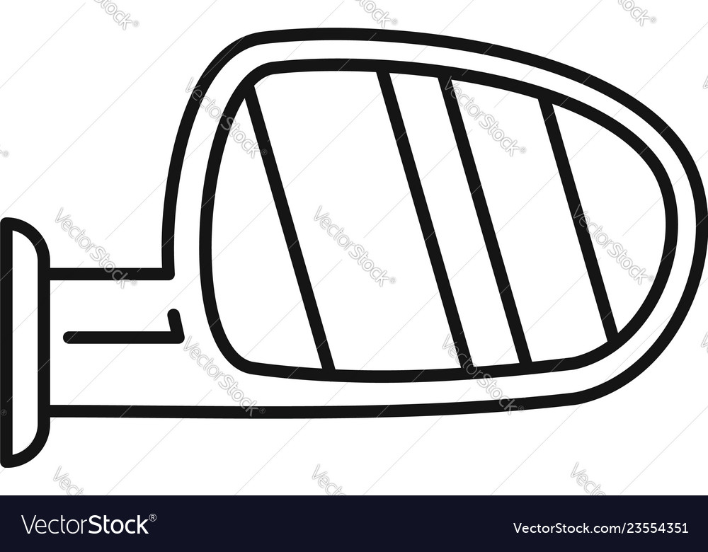 Car door mirror icon outline style