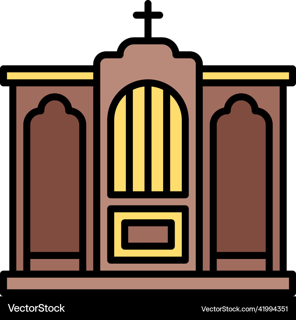 Confessional icon holy week related Royalty Free Vector