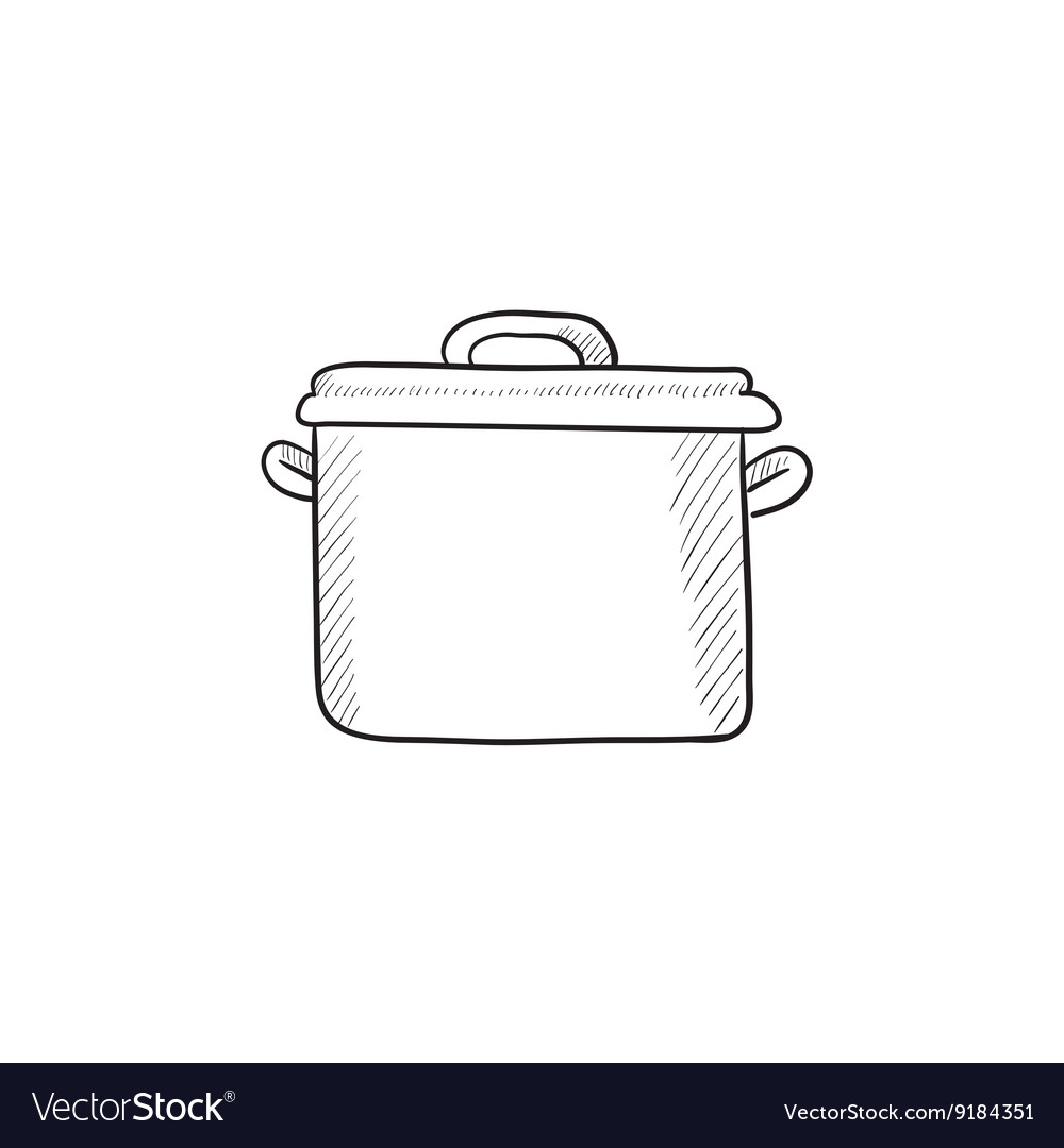 Saucepan Sketch Icon Royalty Free Vector Image