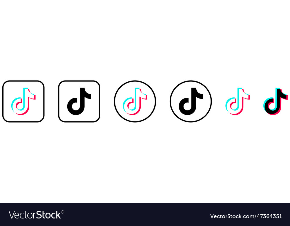 Tik tok icons Royalty Free Vector Image - VectorStock