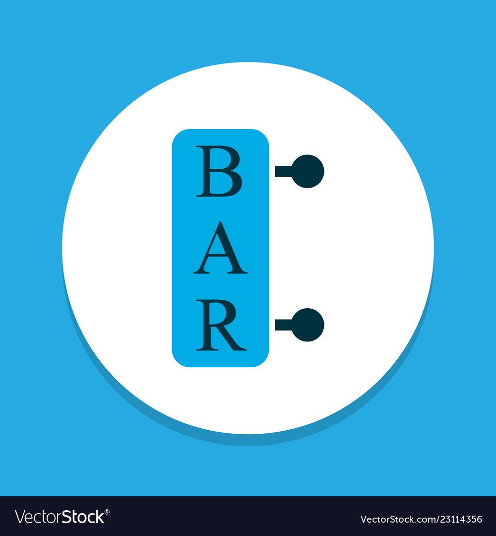 Bar icon colored symbol premium quality isolated Vector Image