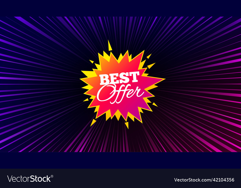 Best offer sticker discount banner shape Vector Image