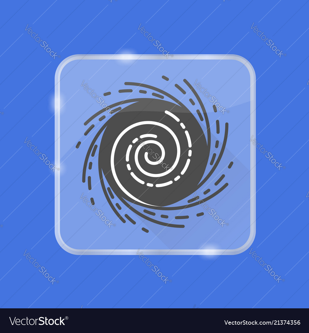 Black hole silhouette icon in flat style