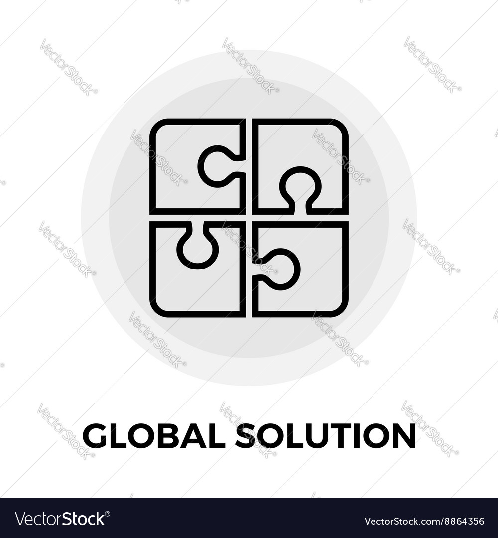 Global solution line icon