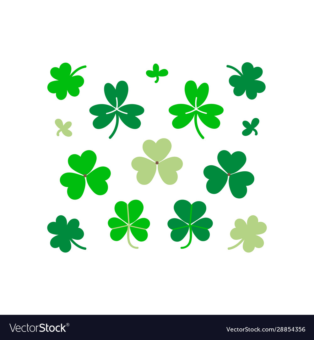 Green Clover Leaves Royalty Free Vector Image - Vectorstock