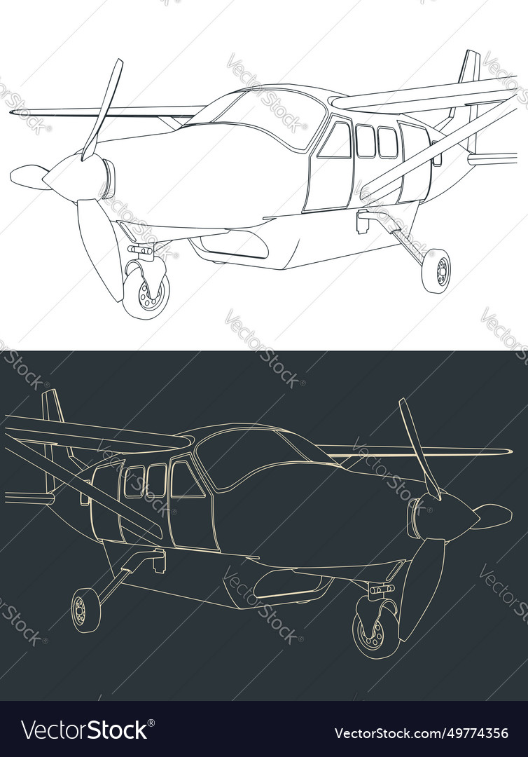 Light turboprop private aircraft Royalty Free Vector Image