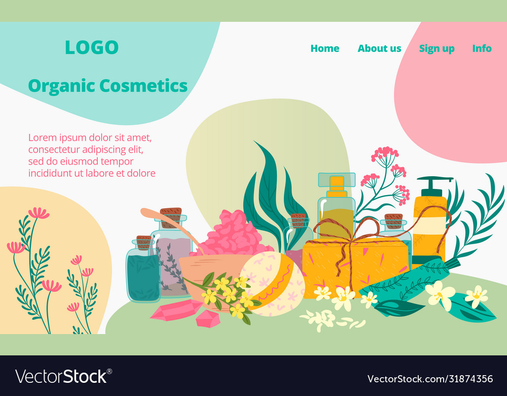 Organic natural cosmetic skin and face care