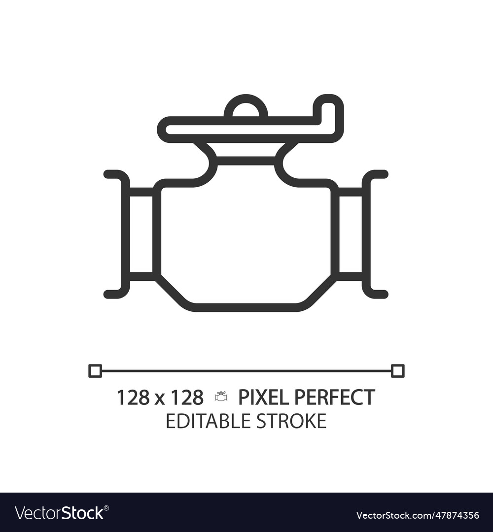 Pipeline valve linear icon Royalty Free Vector Image