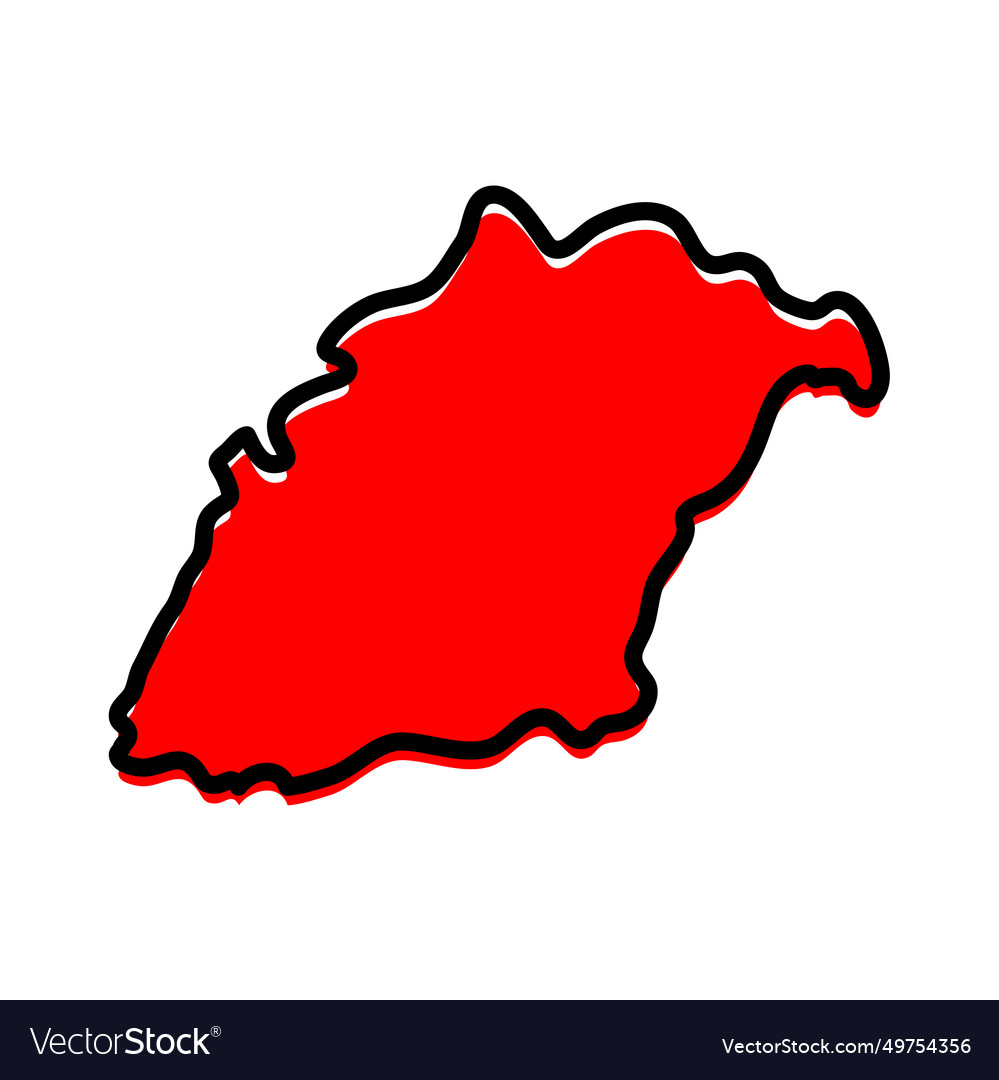 Rutuna province of burundi map Royalty Free Vector Image