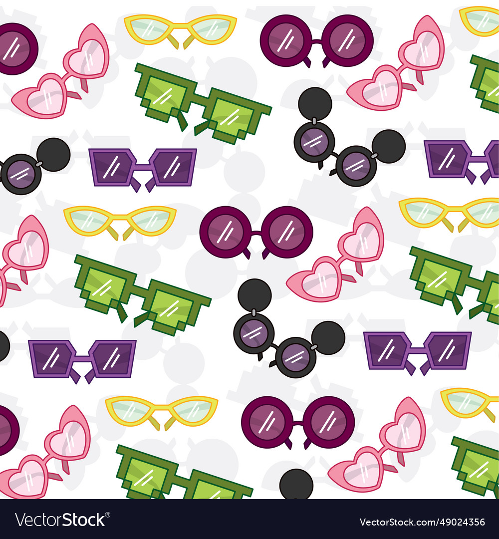 Trending eyeglasses seamless pattern background