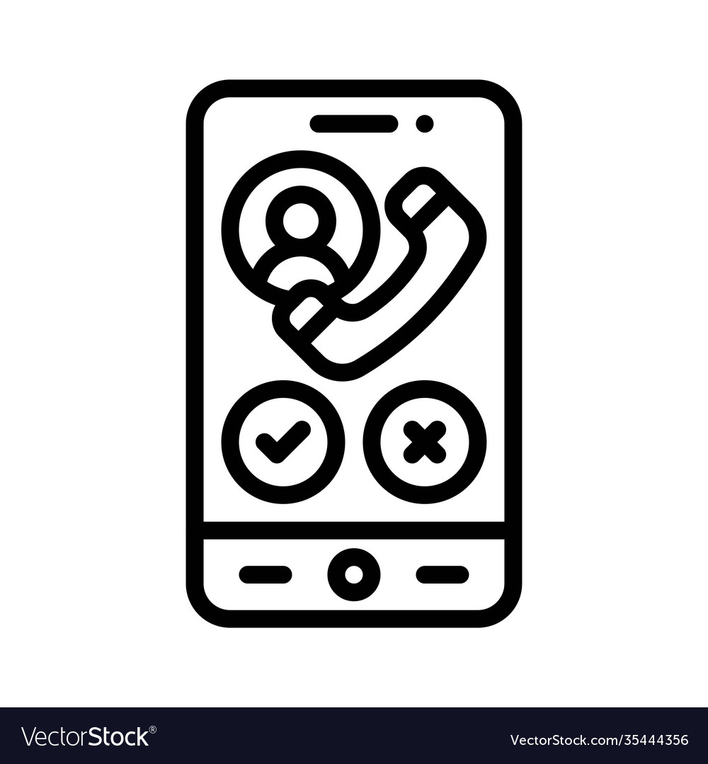 Video call or voice app icon mobile Royalty Free Vector