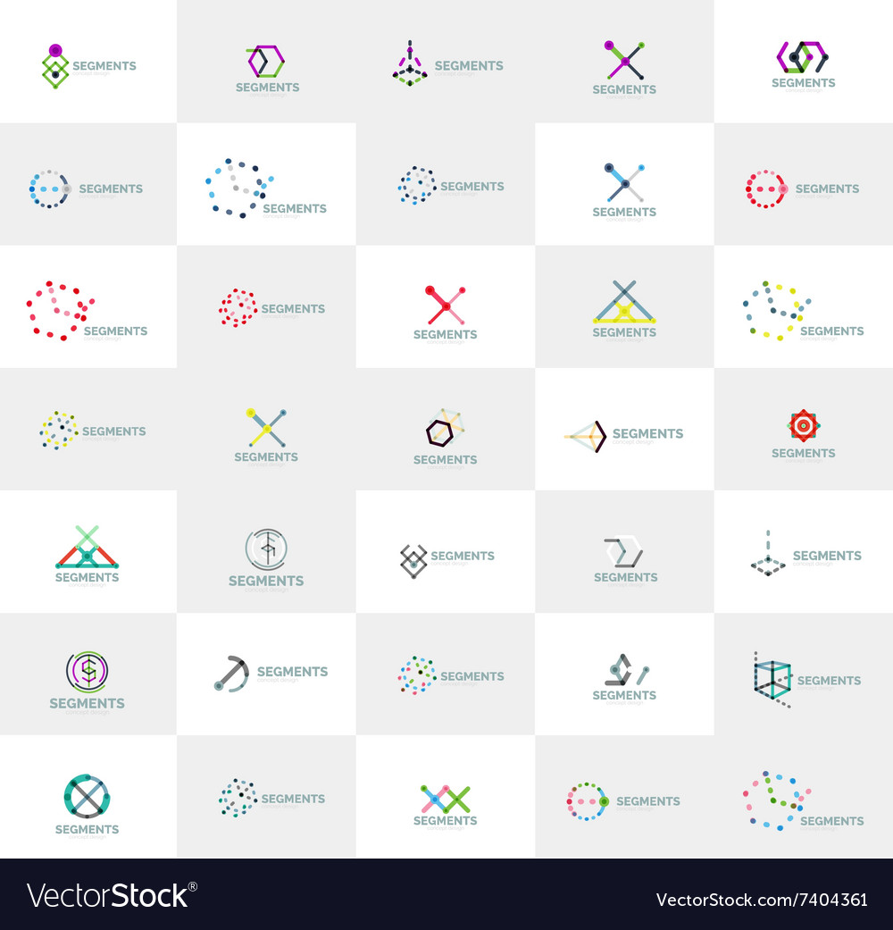 Abstract company logo collection set Royalty Free Vector