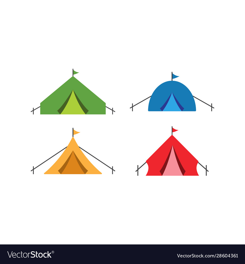 Camping Icon Design Template isoliert