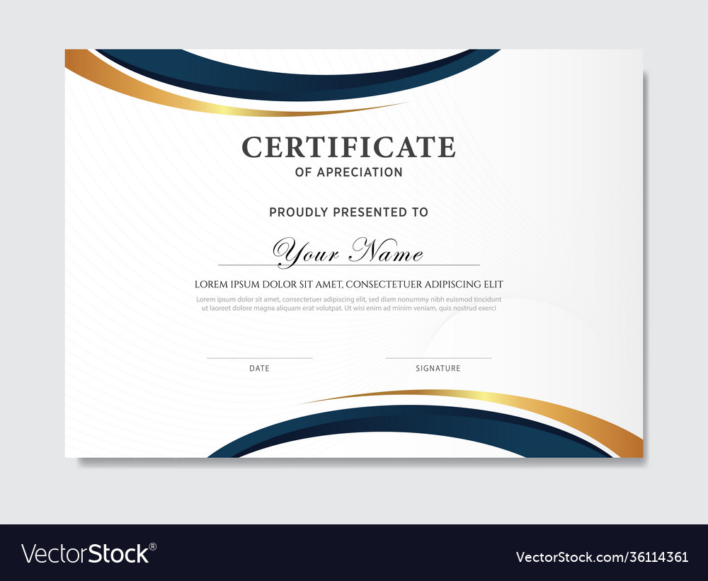 Creative certificate appreciation award