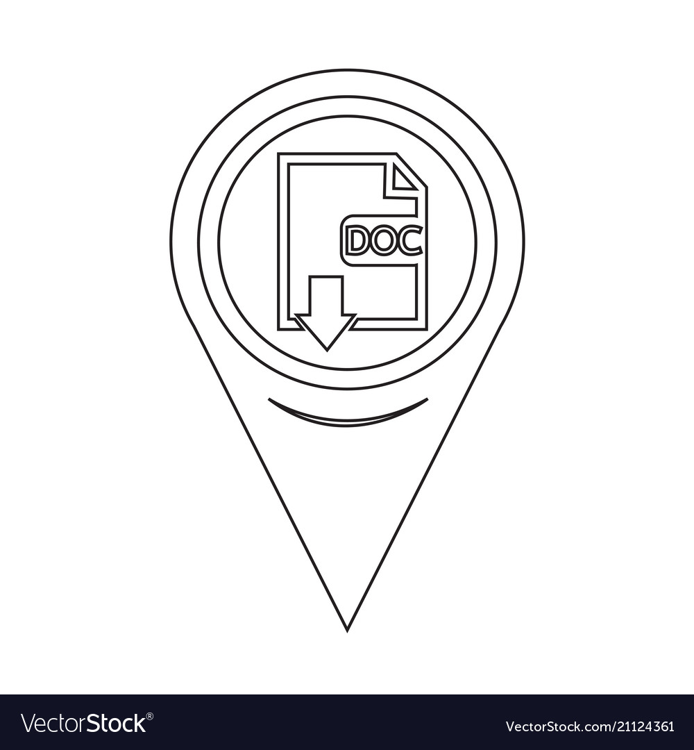 Map pin pointer file type doc icon