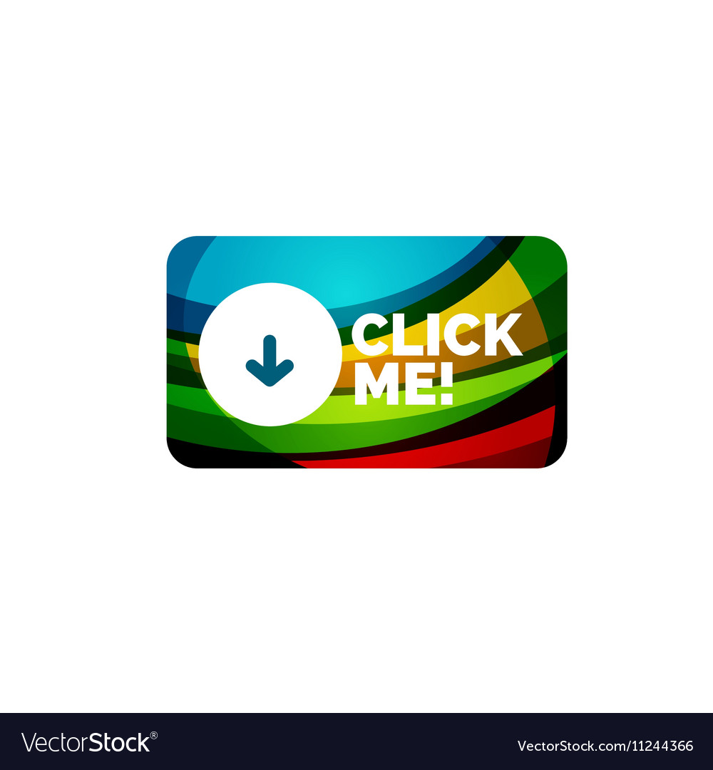 Abstract rectangle button template Royalty Free Vector Image