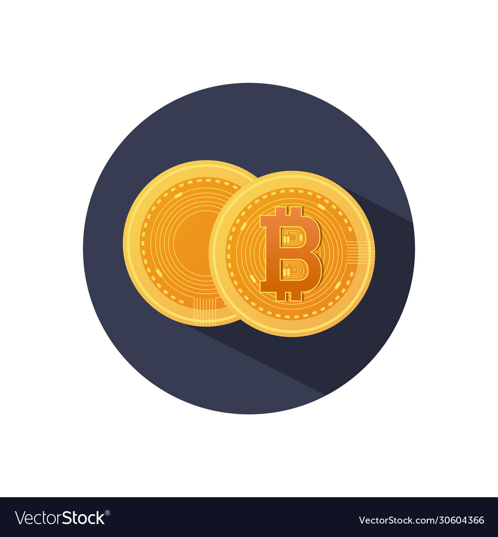 Bitcoin cryptocoins icon block detailed style