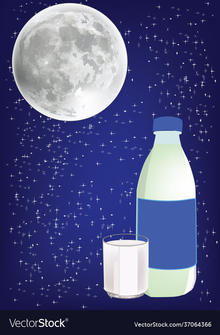 Bottle moon sky milk