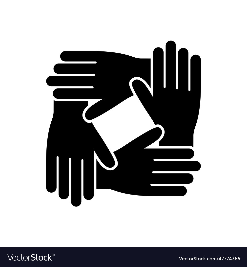 Charity hand flat style icon Royalty Free Vector Image