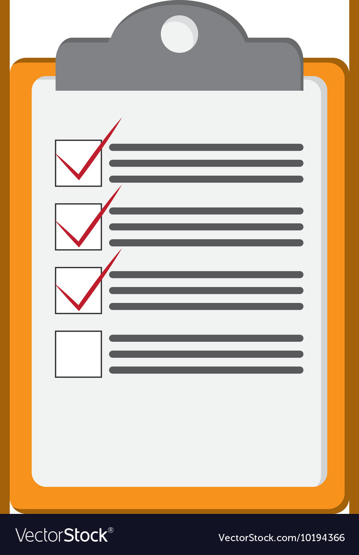 Clipboard with check list icon Royalty Free Vector Image