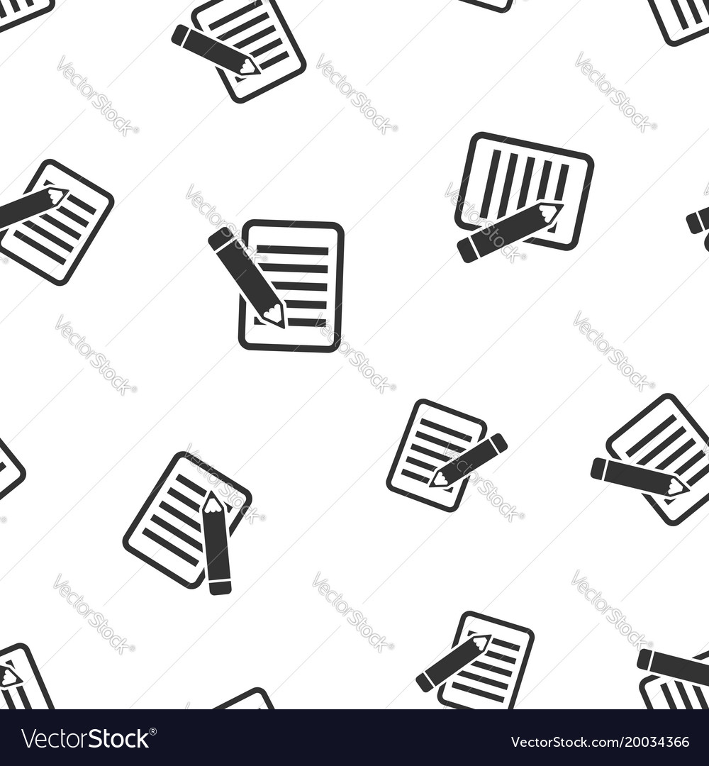 Document with pencil seamless pattern background