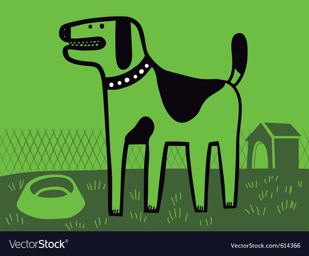 Dog in green