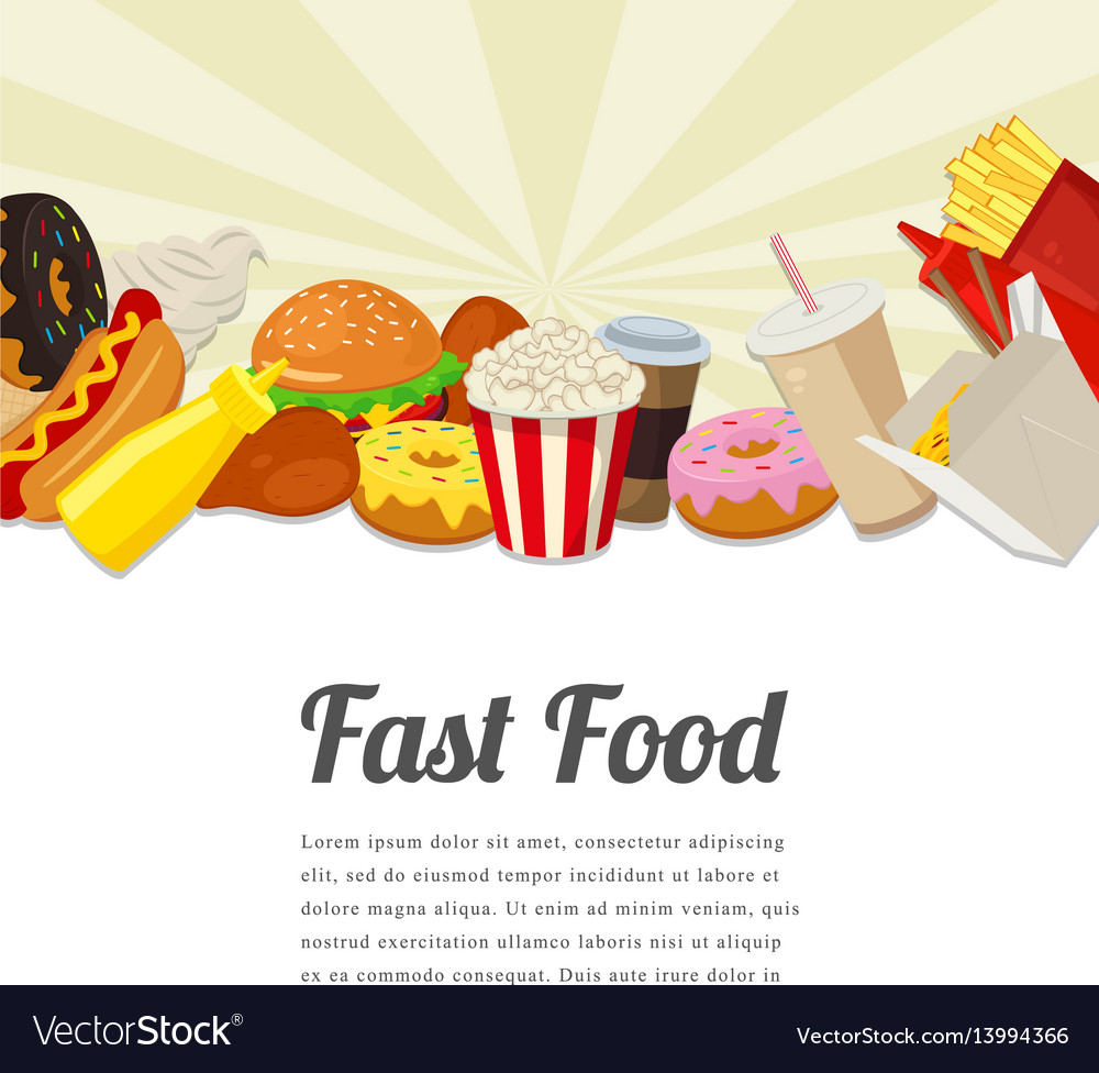 Fast food card design background