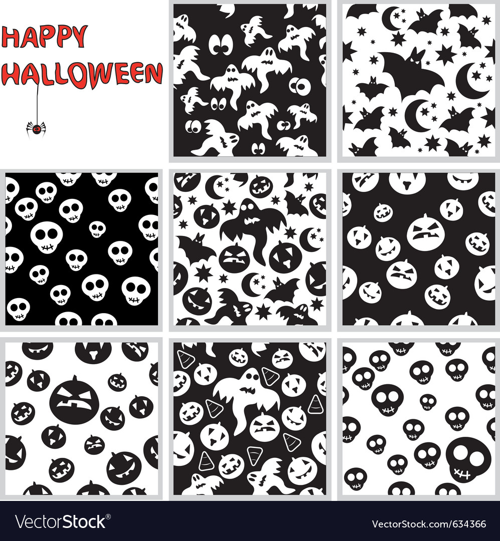 Halloween seamless patterns