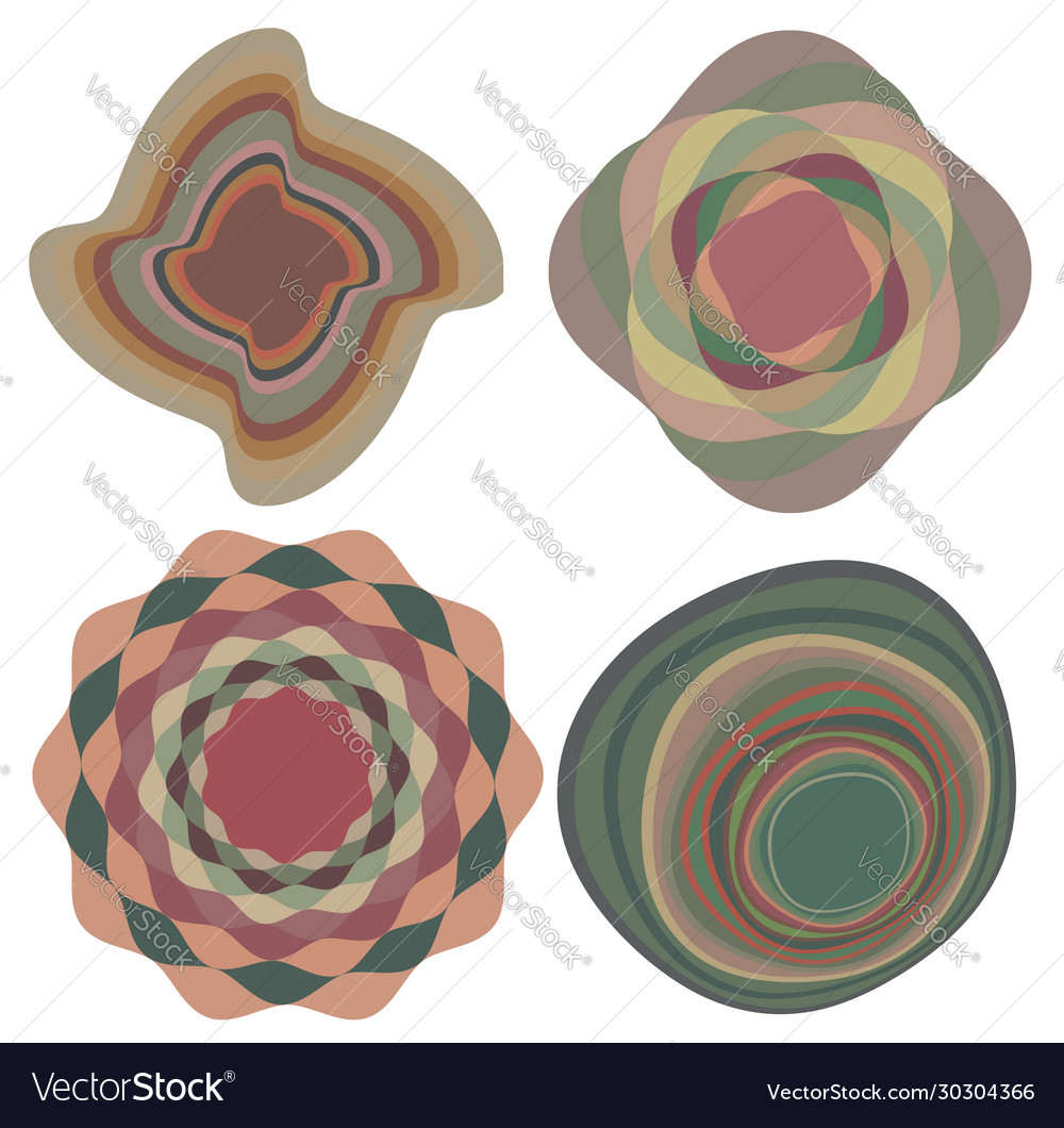 Set darkish dark helix volute shapes spiral