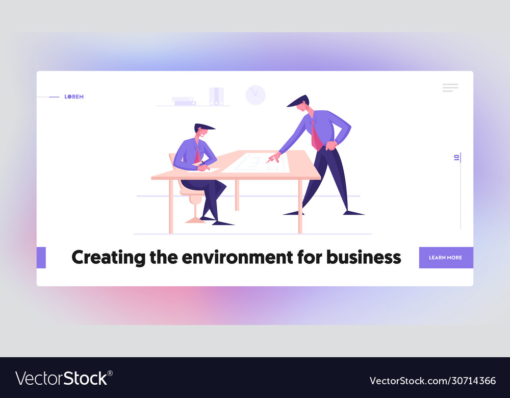 Teamwork brainstorm Landing page Template