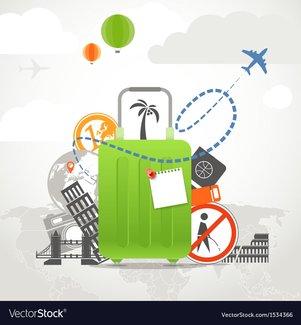 Vacation travelling Royalty Free Vector Image - VectorStock