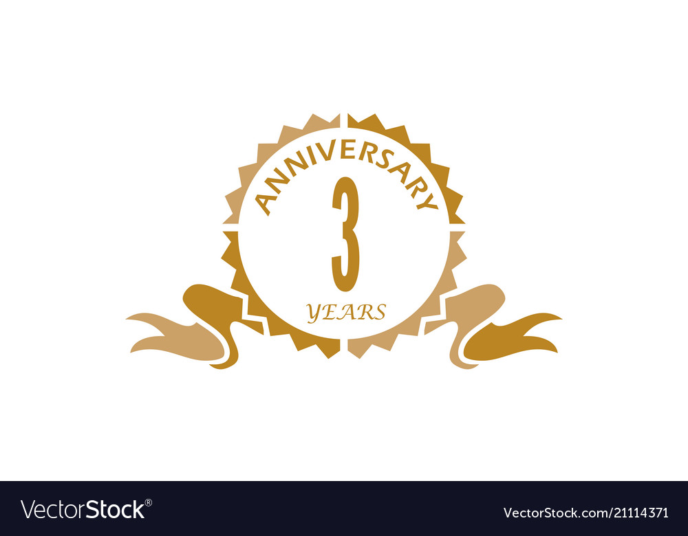 3 years ribbon anniversary