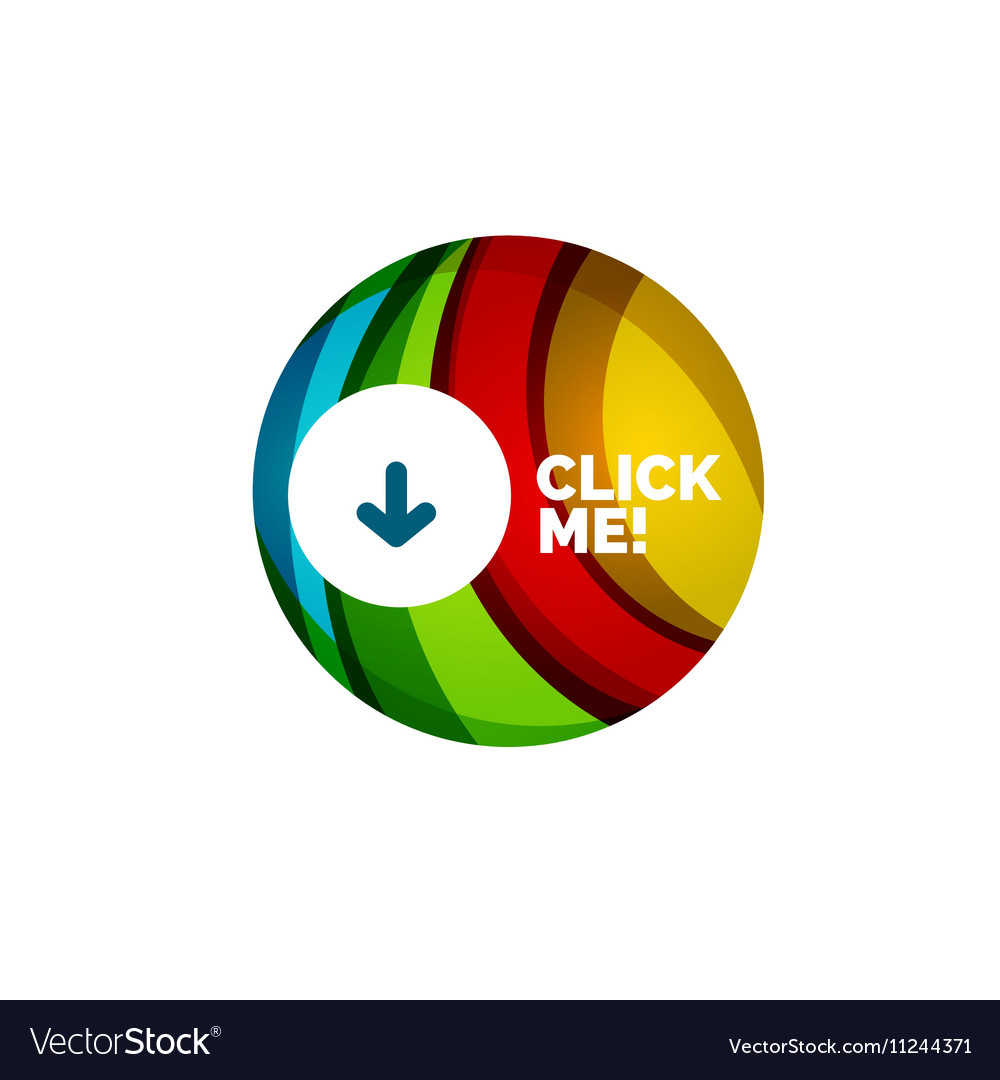 Abstract circle button Royalty Free Vector Image